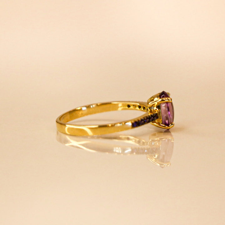 BAGUE ARTÉMIS LILAS OR JAUNE