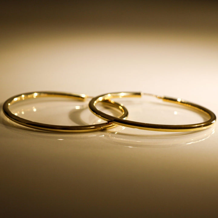 CRÉOLES ORNELLA OR JAUNE GRAND MODÈLE