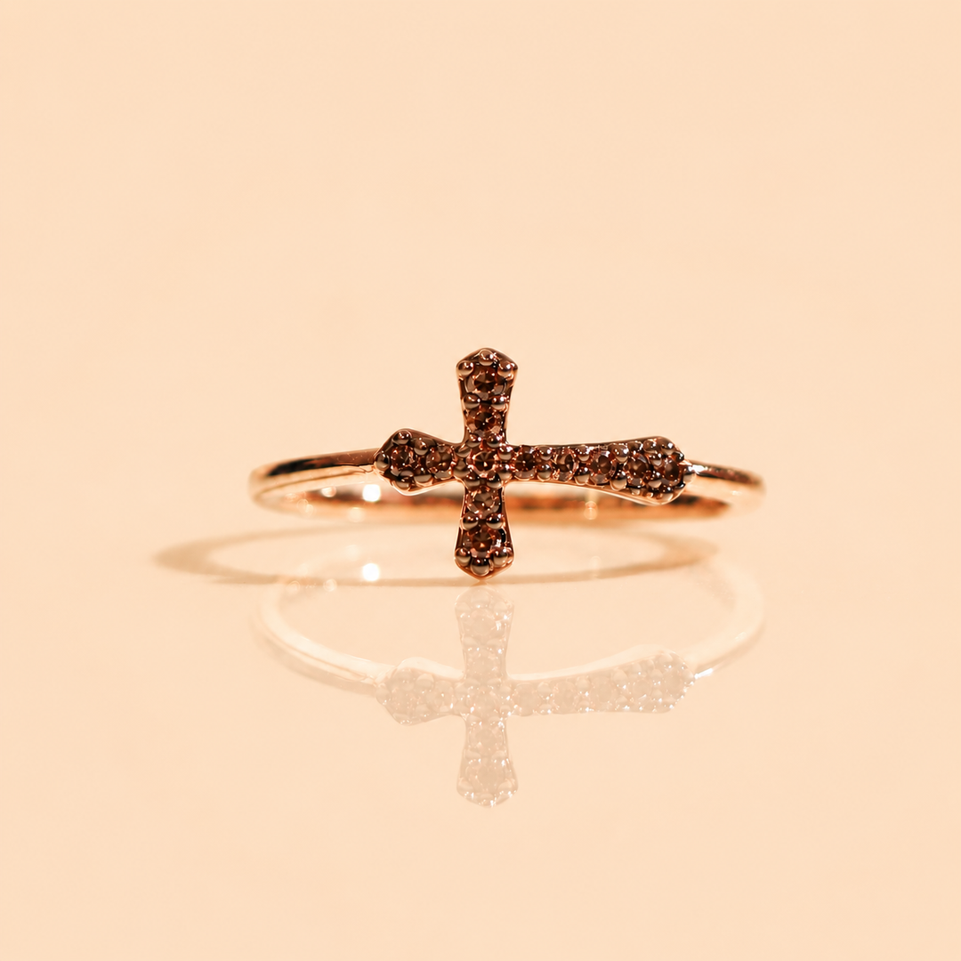 BAGUE BAROQUE OR ROSE