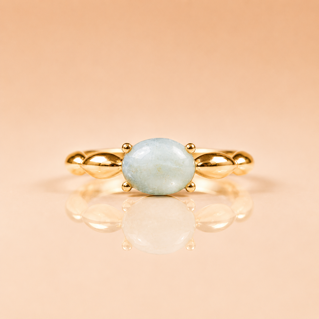 BAGUE GIULIA CRÈME OR JAUNE