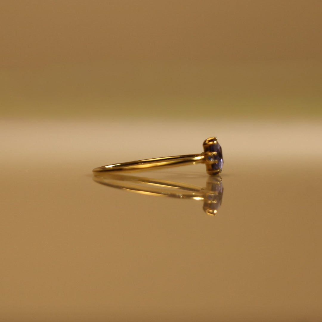 BAGUE CLÉO MINI AMÉTHYSTE OR JAUNE