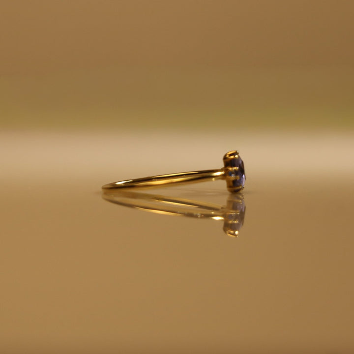 BAGUE CLÉO MINI AMÉTHYSTE OR JAUNE