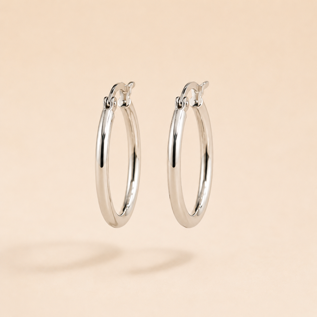 CRÉOLES ORNELLA OR BLANC MÉDIUM