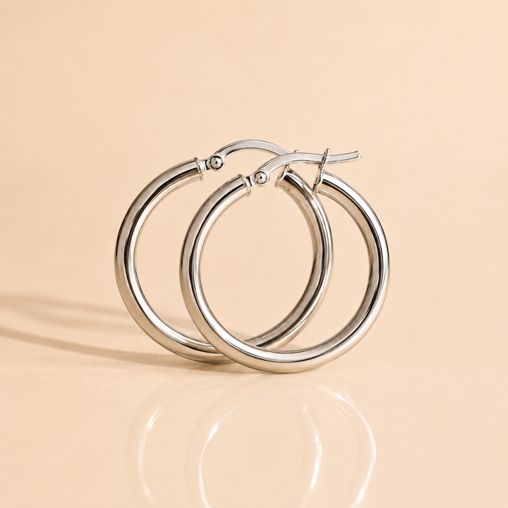 CRÉOLES ORNELLA OR BLANC MÉDIUM