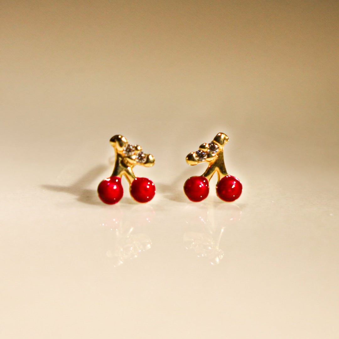 BOUCLES D'OREILLES CERISES