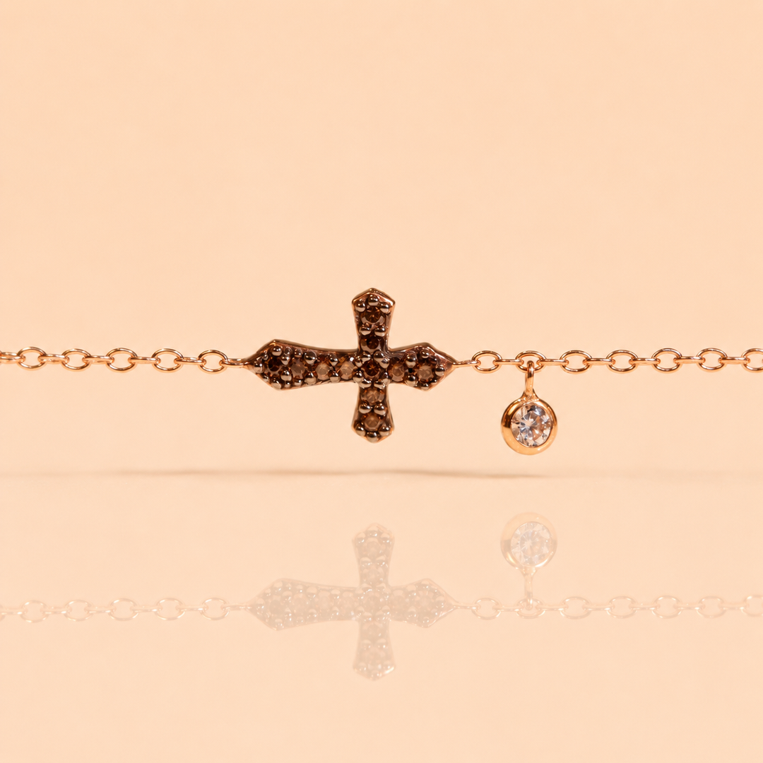 BRACELET BAROQUE OR ROSE