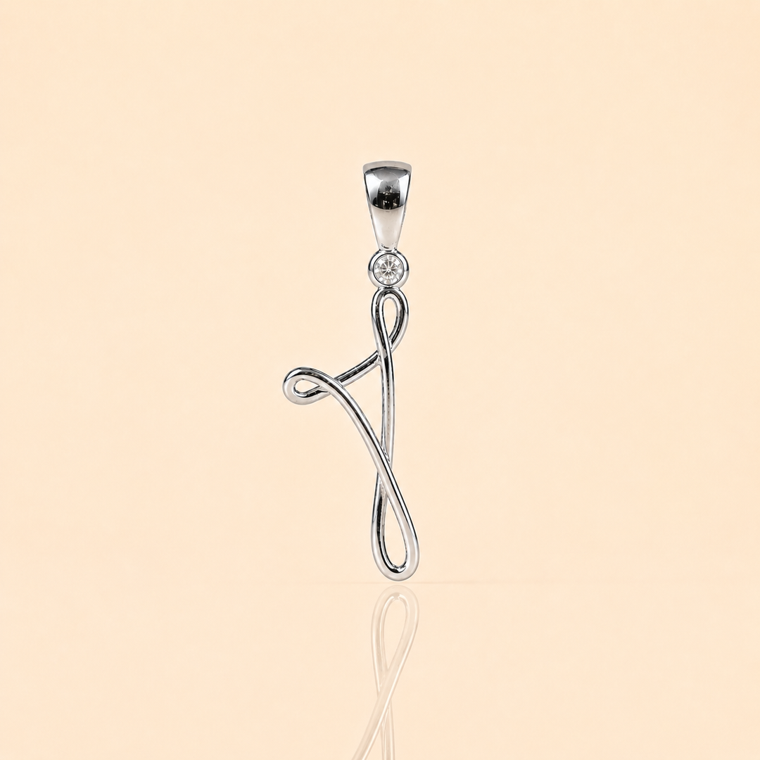 PENDENTIF CORSE LEIA DIAMANT OR BLANC