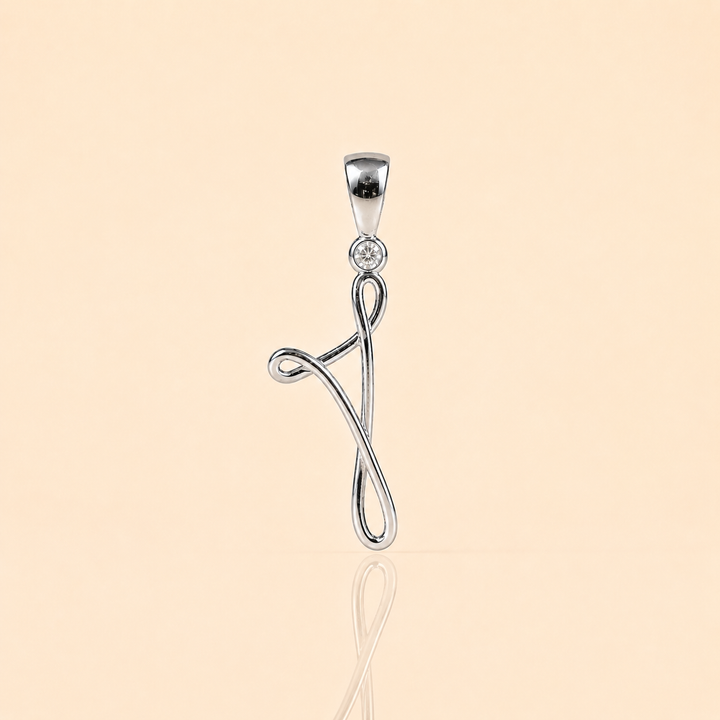 PENDENTIF CORSE LEIA DIAMANT OR BLANC