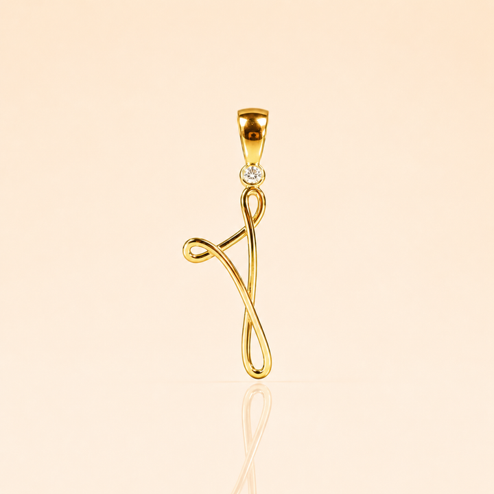 CORSICAN LEIA DIAMOND YELLOW GOLD PENDANT