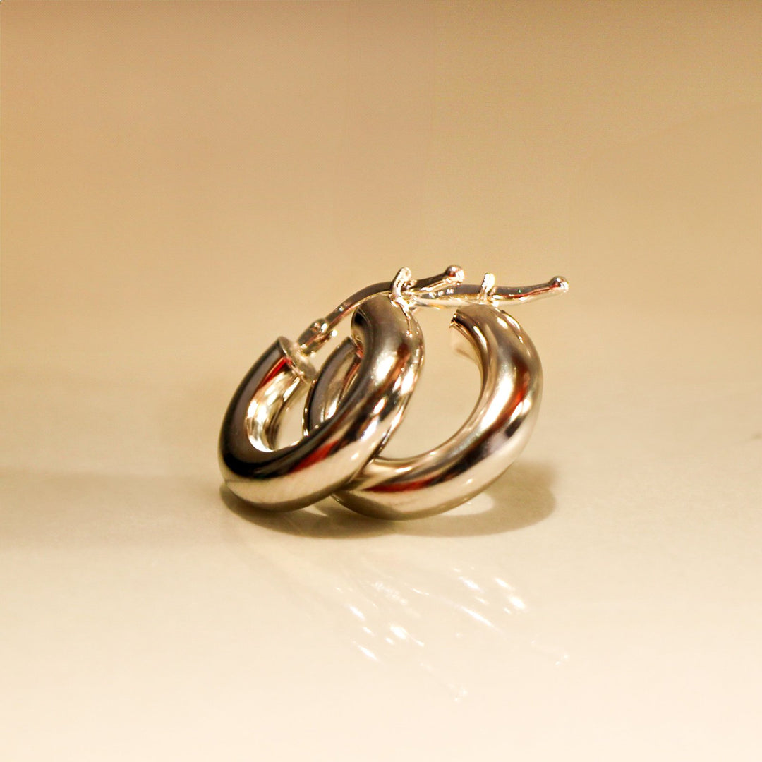 CRÉOLES ORNELLA OR BLANC PETIT MODÈLE