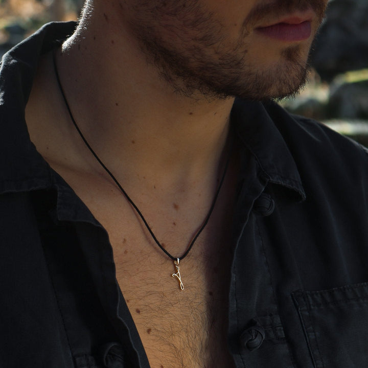 PENDENTIF CORSE LEIA OR BLANC