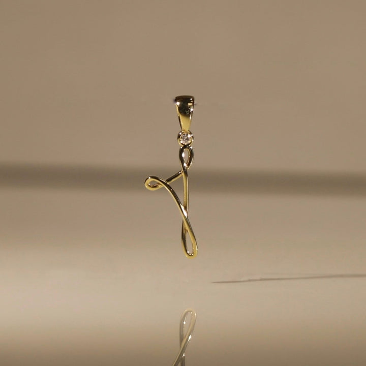 PENDENTE CORSA LEIA DIAMANTE ORO GIALLO